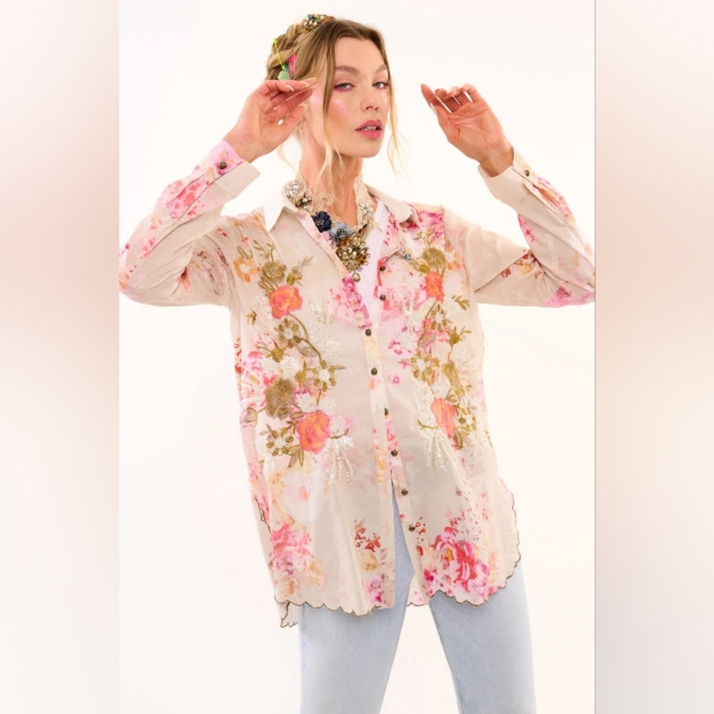 Aratta The Thought of You Shirt in Vintage Pearl